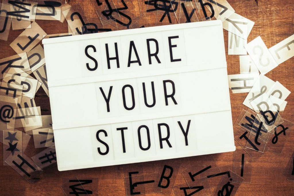 Share your story sign