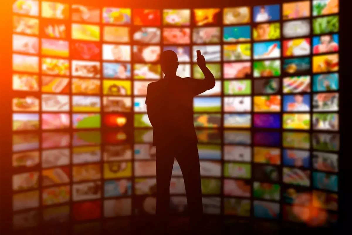 Television production concept. TV Movie panels