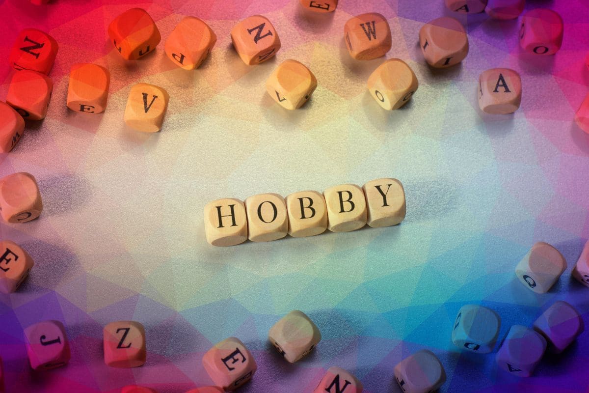 Hobby word on wooden cubes. Hobby concept