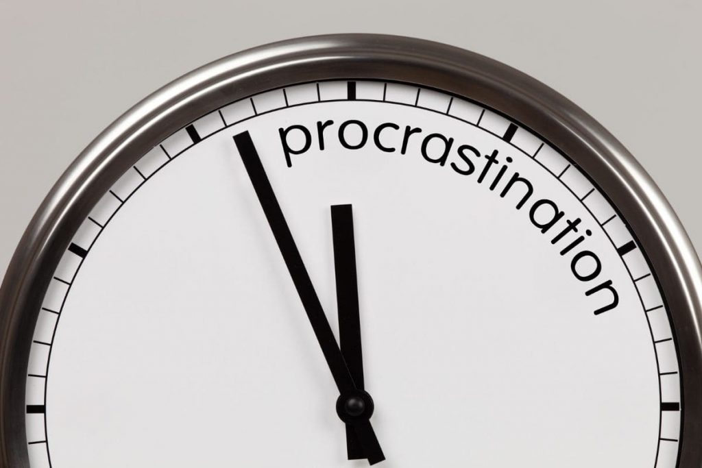 Procrastination on a watch